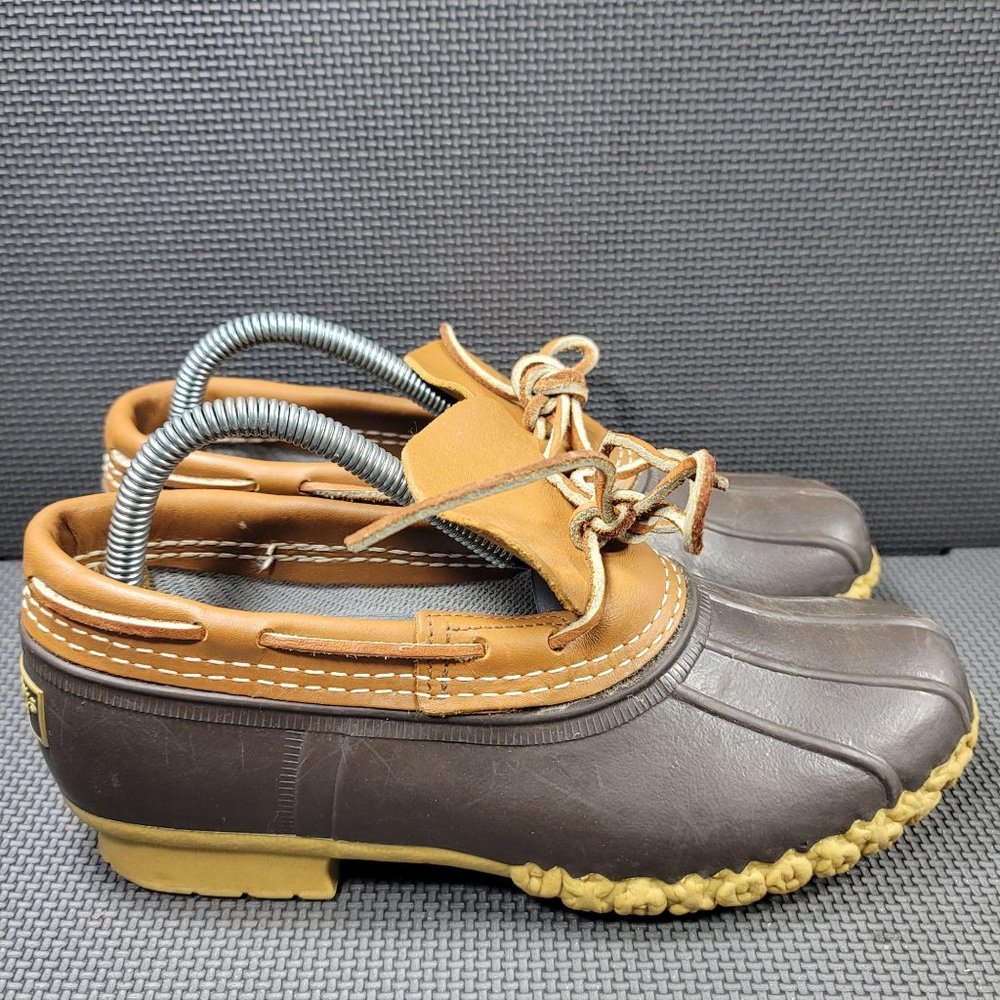 Womens Sz 7 Brown L.L. Bean Waterproof Rubber Moc